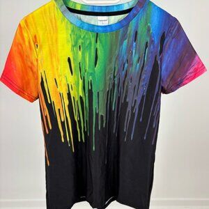 👛 (ANY 2/$20) Unisex FUNNYCOKID Paint Splash Short Sleeve Tee